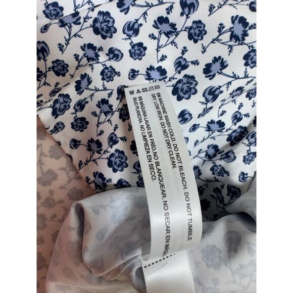 Denim & Flower Zmen’s Button Front Shirt Sz Small Blue Floral Rickey Singh - Picture 8 of 10